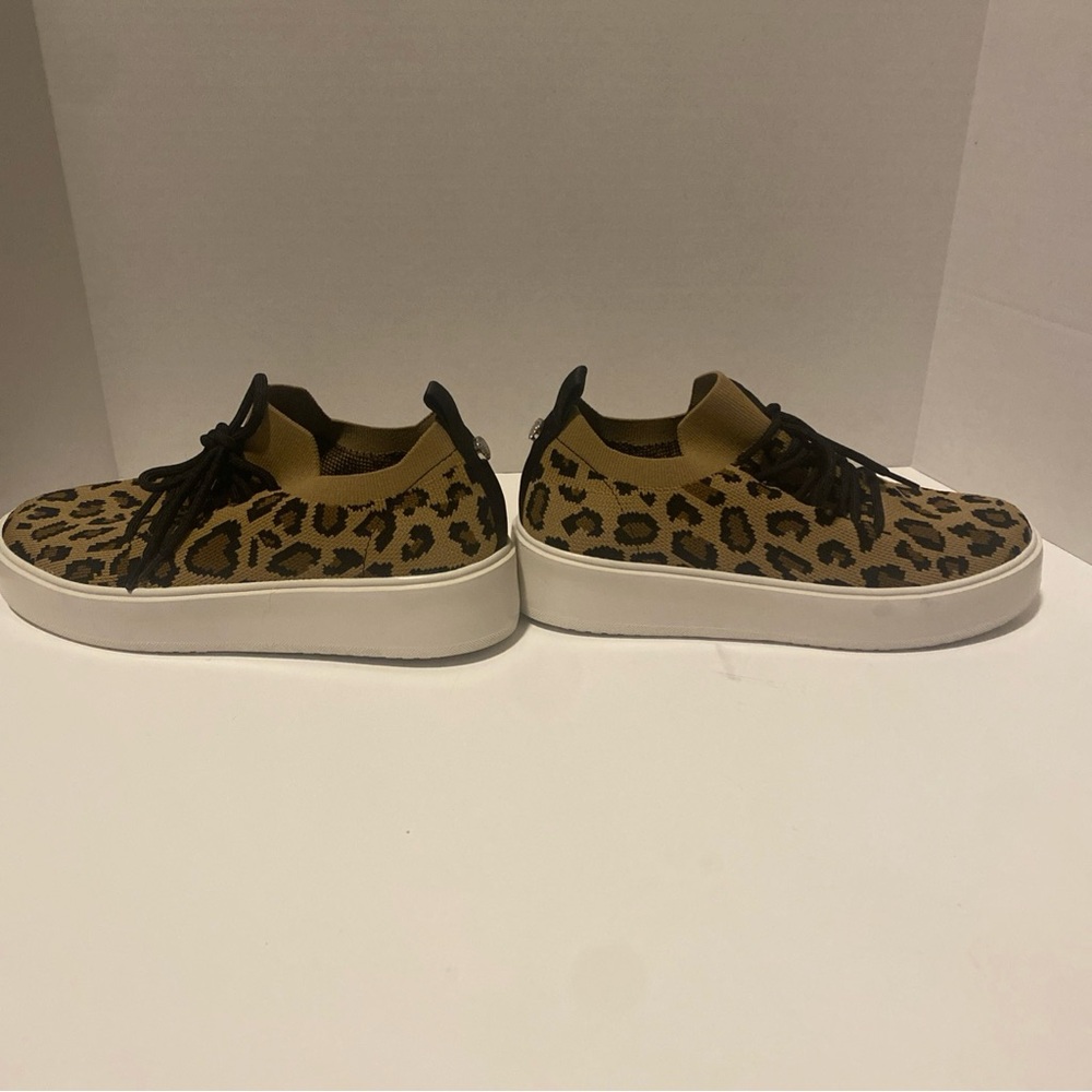 Steve Madden Brixie Leopard Platform Sneaker Women's 8.5 Preowned Excellent - Picture 3 of 7